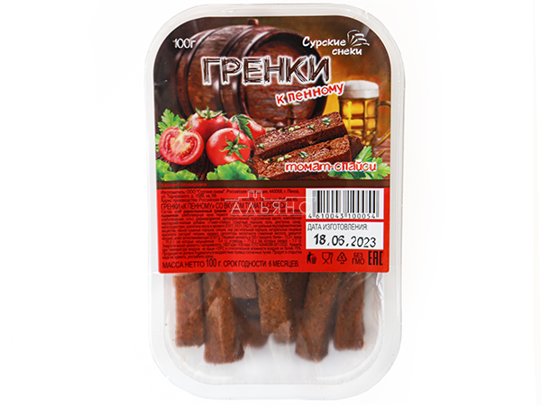 Сурские гренки Томат спайси (100 гр) в Серпухове