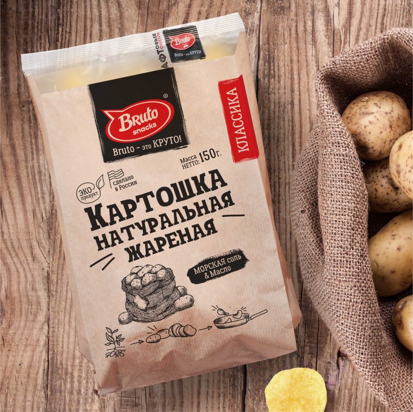 Картофель «Бруто» с солью 130 гр. в Серпухове